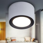 Светильник накладной ЭРА OL28 WH/BK под лампу GX53 IP44 черный/белый