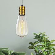 Светильник подвесной ЭРА PL13 E27 - 3 GB под лампу E27 провод 1 м золотой бронзовый