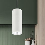 Светильник подвесной ЭРА PL12 GX53 WH/SL под лампу GX53 белый/серебро