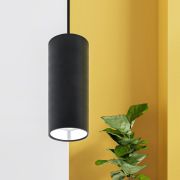 Светильник подвесной ЭРА PL12 GX53 BK/SL под лампу GX53 черный/серебро