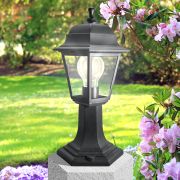 Садово-парковый светильник ЭРА «Оскар» НТУ 04-60-001 черный 4-гранный напольный IP44 Е27 max60Вт