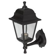 Садово-парковый светильник ЭРА НБУ 04-60-001 черный 4 гранный настенный IP44 Е27 max60Вт