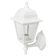 Садово-парковый светильник ЭРА НБУ 04-60-001 белый 4 гранный настенный IP44 Е27 max60Вт