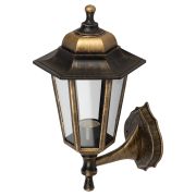 Садово-парковый светильник ЭРА НБУ 06-60-001 бронза 6 гранный настенный IP44 Е27 max60Вт