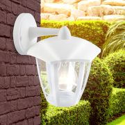 Садово-парковый светильник ЭРА «Дели 3» НБУ 07-40-004 белый 6-гранный настенный IP44 Е27 max60Вт