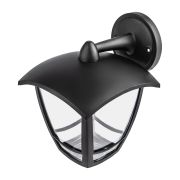 Садово-парковый светильник ЭРА «Дели 2» ДБУ 07-8-002 черный 4-гранный настенный IP44 светодиодный 8Вт 3000K