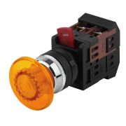 Кнопка ЭРА BBG30-AEA-K05E AEА-22 Грибок желтый d22мм 1з+1р