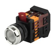 Кнопка ЭРА BBT30-ABLFS-K01E ABLFS-22 белый d22мм неон 240В 1з+1р