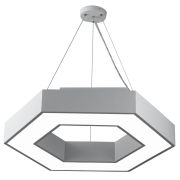 Светильник LED ЭРА Geometria SPO-123-W-40K-045 Hexagon 45Вт 4000К 2500Лм IP40 600*600*80 белый подвесной