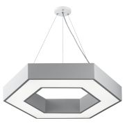 Светильник LED ЭРА Geometria SPO-123-W-40K-045 Hexagon 45Вт 4000K 2900Лм IP40 600*80 белый подвесной драйвер внутри