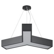 Светильник LED ЭРА Geometria SPO-141-B-40K-028 Igrek 28Вт 4000K 1900Лм IP40 600*80 черный подвесной драйвер внутри