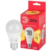 Лампа светодиодная ЭРА RED LINE LED A65-18W-827-E27 R 18Вт груша теплый белый свет Е27