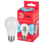 Лампа светодиодная ЭРА RED LINE LED A55-8W-840-E27 R 8Вт груша нейтральный белый свет Е27