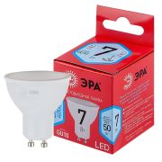 Лампа светодиодная ЭРА RED LINE LED MR16-7W-840-GU10 R 7Вт софит нейтральный белый свет GU10