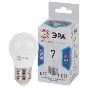 Лампа светодиодная ЭРА STD LED P45-7W-840-E27 7Вт шар нейтральный белый свет Е27