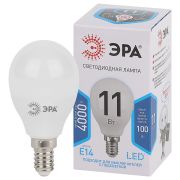 Лампа светодиодная ЭРА STD LED P45-11W-840-E14 11Вт шар нейтральный белый свет Е14