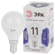 Лампа светодиодная ЭРА STD LED P45-11W-860-E14 11Вт шар холодный дневной свет Е14