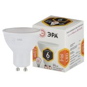 Лампа светодиодная ЭРА STD LED MR16-6W-827-GU10 6Вт софит теплый белый свет GU10