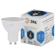 Лампа светодиодная ЭРА STD LED MR16-6W-840-GU10 6Вт софит нейтральный белый свет GU10
