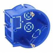 Подрозетник концевой ЭРА UniPost 68х45мм для твердых стен синий IP30 (160/3200)