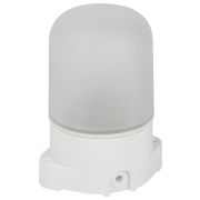 Светильник ЭРА НББ 01-60-001 для бани и сауны полиамид/стекло прямой IP65 E27 max 60Вт белый НПБ400