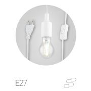 Светильник для растений ЭРА FITO-Holder E27 3 м с проводом и выключателем для фитоламп с цоколем Е27