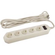 USF-5es-3m-I  сет. фильтр ЭРА (сл.кость) с заземл, 3x0,75мм2, с выкл, 5гн, 3м (20/600)