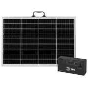 Портативная солнечная электростанция ЭРА ERAZS-01 (комплект), 200 Вт, 32400 мАч, Li-ion. Солнечная панель 50 Вт