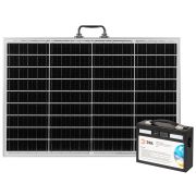 Портативная солнечная электростанция ЭРА ERAZS-02 (комплект), 400 Вт, 54 000 мАч, Li-ion. Солнечная панель 50 Вт