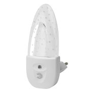 Ночник - светильник светодиодный ЭРА NN-619-LS-W в розетку с датчиком освещенности белый