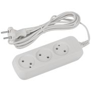 Удлинитель электрический ЭРА UDL-6-330 Greenline 3 розетки без заземления 3м ШВВП 2x0.75мм2