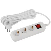 Удлинитель электрический ЭРА UDL-16-350-ES Greenline 3 розетки с заземлением с выключателем 5м ПВС 3x1мм2