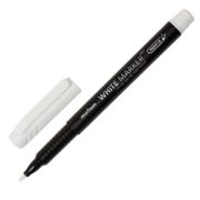 274723 MunHwa Маркер перманентный WHITE MARKER, БЕЛЫЙ пулевидный 1мм (WPM-05) (144/576/27648)