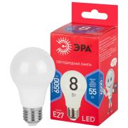 ЭРА LED A60- 8W-865-E27 RED LINE груша холодный дневной свет*