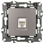 Розетка ЭРА Серия 12 12-3107-16 информационная RJ45 титан