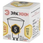 ЭРА RED LINE LED MR16- 5w-827-GU10 ECO софит теплый белый свет (10/100)***