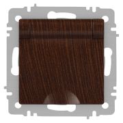 Розетка Intro Accent 6-203-10 2P+E Schuko с крышкой, 16А-250В, IP20, СУ, AL/CU, венге