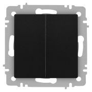 Выключатель Intro Accent 6-104-05 двойной, 10А-250В, IP20, СУ, AL/CU, антрацит