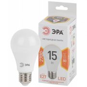 ЭРА LED STD A60-15W-827-E27 груша теплый белый свет (10/100/1500)
