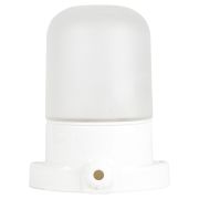 Светильник ЭРА НББ 02-60-001 для бани и сауны керамика/стекло прямой IP54 E27 max 60Вт белый НПБ400