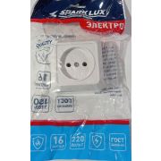 Розетка 1гн, о/у, б/з, белая, ceramic SPARK LUX 16А 220В (2703) 1/12