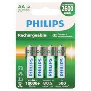 Аккумуляторы NiMH (никель-металлгидридные) Philips R6B4RTU260/51 АА 1,2v 4 шт. HR6-4BL 2600mAh (4/48/192/13824)