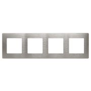 Рамка для розеток и выключателей ЭРА Серия 12 12-5104-16 на 4 поста, Сатин, титан