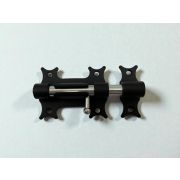 Задвижка дверная фигурная ЗДФ пол черный L-78 мм  (1/20)*