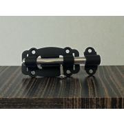 Задвижка дверная фигурная ЗДФ пол черный L-92 мм  (1/20)*