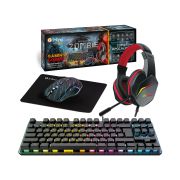 Клавиатура и мышь комплект Intro GXZ880 проводной игровой +гарнитура + коврик цвет черный