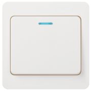 Выключатель Intro Style 7-102-01 с подсветкой, 10А-250В, IP20, СУ, белый