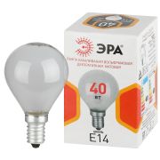 Лампочка ЭРА P45 40Вт Е14 / E14 230В накаливания шар матовый