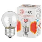 Лампочка ЭРА P45 60Вт Е27 / E27 230В накаливания шар прозрачный