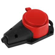 Колодка ЭРА KX-1e-RED-IP44 каучуковая с заземлением 1 розетка 16A IP44 красная